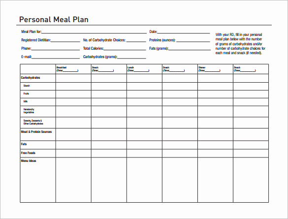 Free Meal Planner Template Download Awesome 11 Meal Planning Templates Free Sample Example format