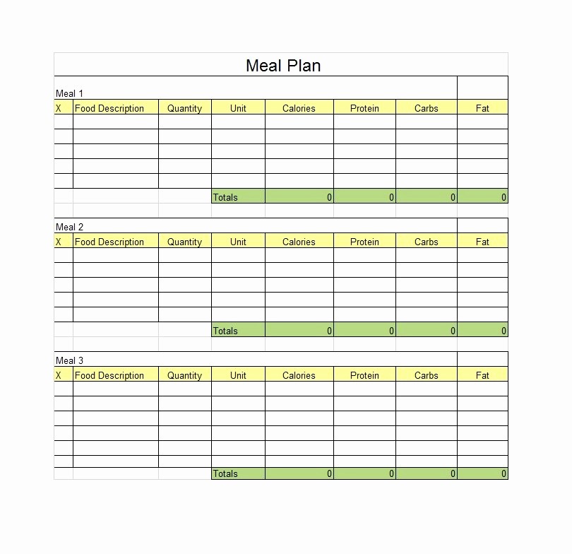 Free Meal Planner Template Download Unique 40 Weekly Meal Planning Templates Template Lab