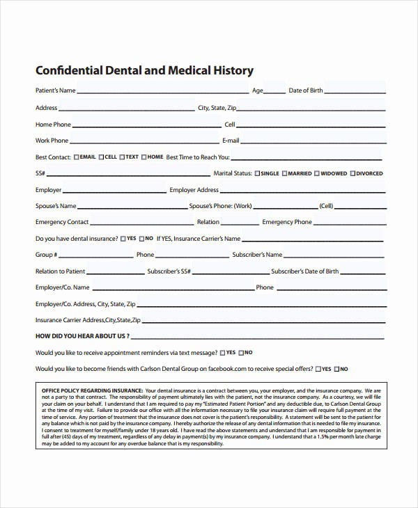 Free Medical History form Template Unique Medical History form Template Beautiful Template Design