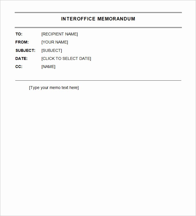 Free Memo Template for Word Fresh Interoffice Memo Template 13 Free Word Pdf Documents