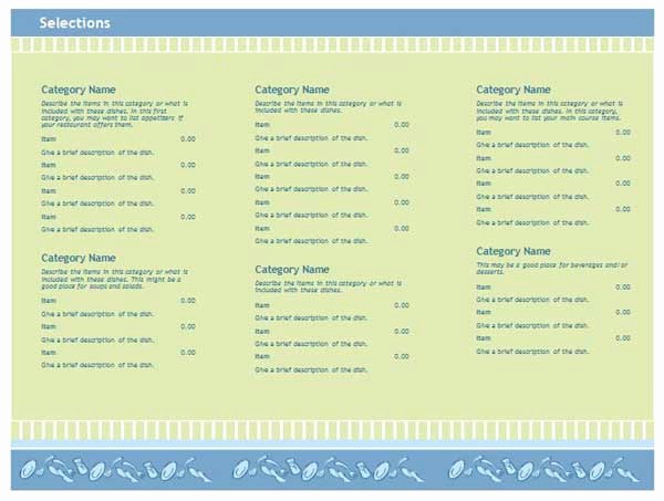 Free Menu Template Download Word Awesome Free Restaurant Menu Templates Microsoft Word Templates