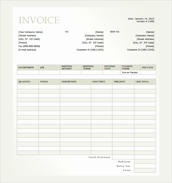 Free Microsoft Templates for Word Inspirational 15 Microsoft Invoice Templates Download for Free