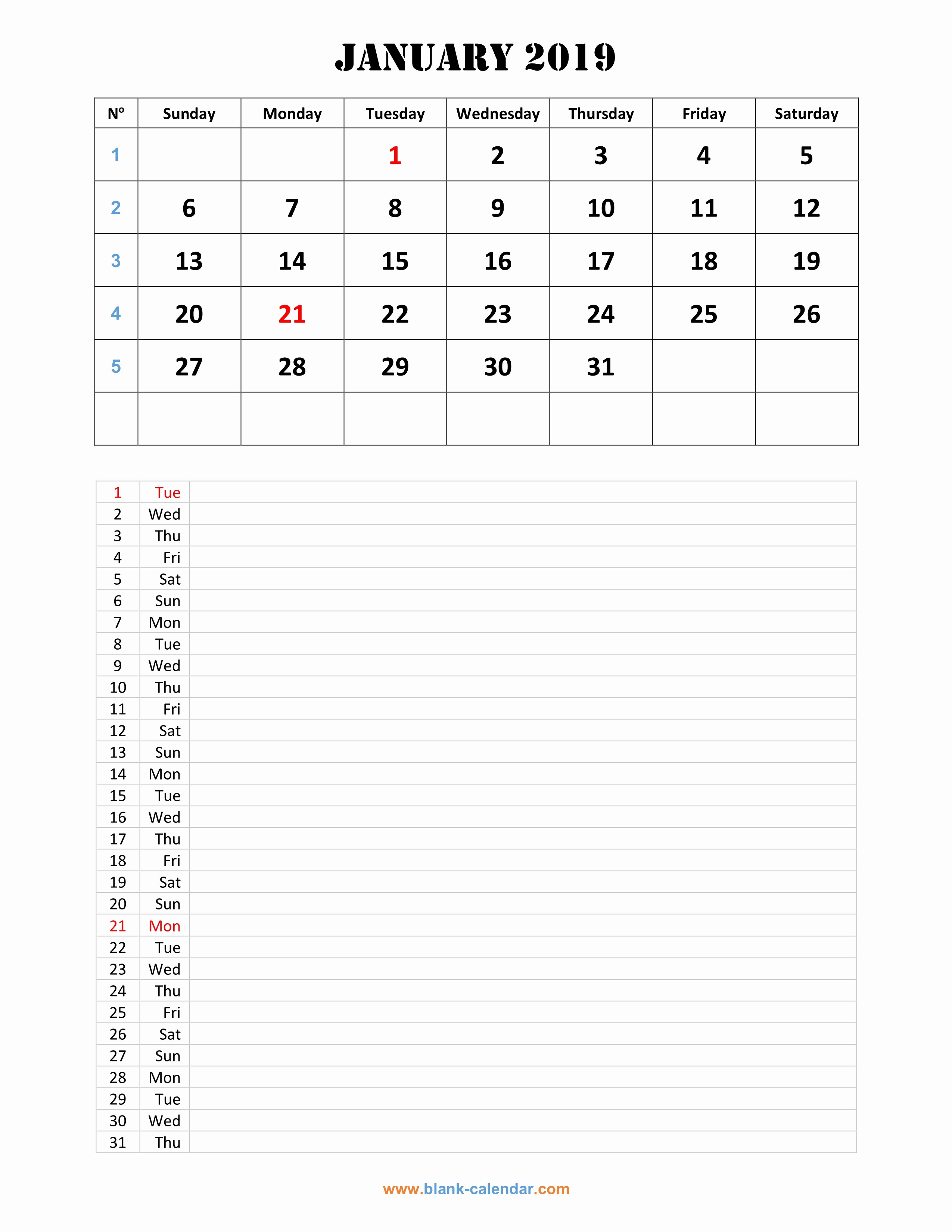 Free Monthly Calendar Template 2019 Awesome Monthly Calendar 2019