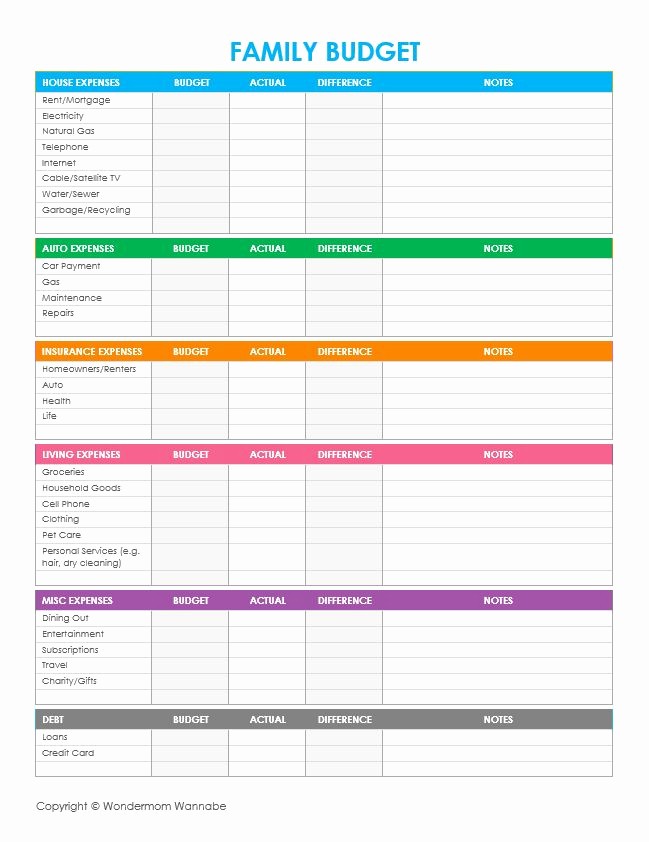 Free Monthly Household Budget Template Luxury Free Printable Personal Finance Worksheets Free