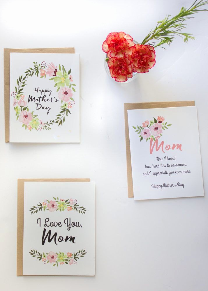 Free Mother&amp;#039;s Day Card Templates New 20 Cute Free Printable Mothers Day Cards Mom Cards You