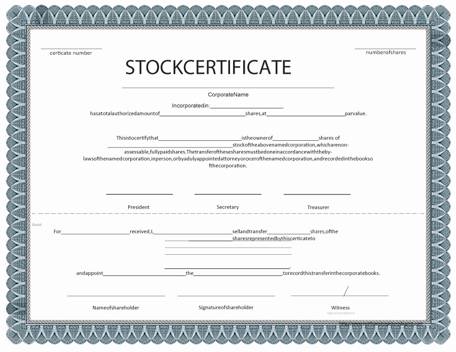 Free Online Certificate Maker software Beautiful 41 Free Stock Certificate Templates Word Pdf Free