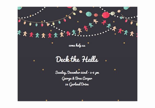 Free Online Christmas Party Invitations New Line Christmas Party Invitations with Holiday Music and