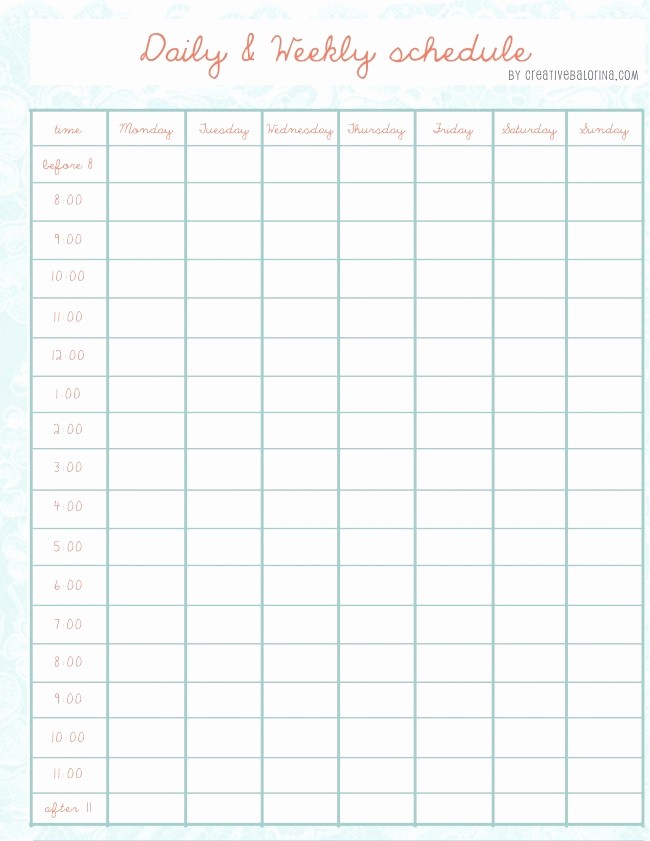 Free Online College Schedule Maker Beautiful Cute Class Schedule Maker