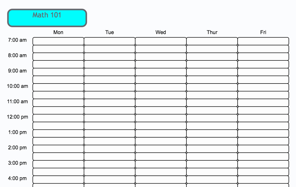 Free Online College Schedule Maker Beautiful Weekly Schedule Maker