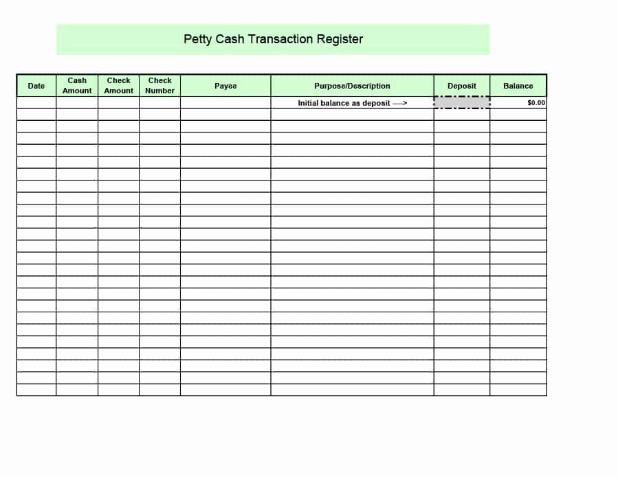 Free Petty Cash Log Sheet Elegant 40 Petty Cash Log Templates &amp; forms [excel Pdf Word