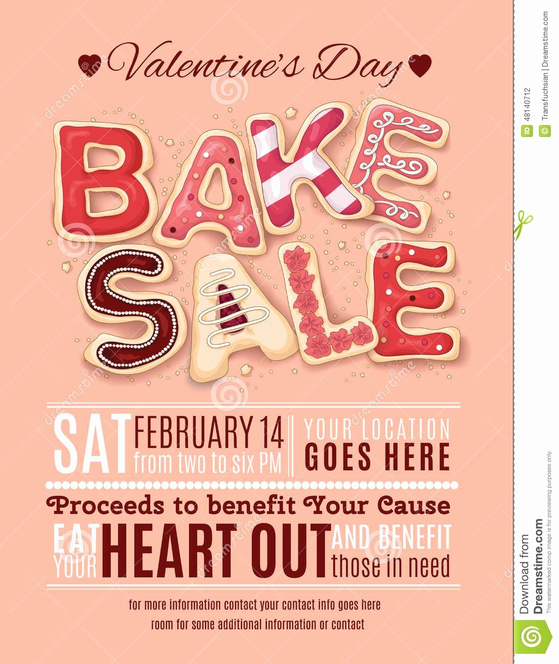Free Poster Templates for Word Best Of Valentines Day Bake Sale Flyer Template Download From