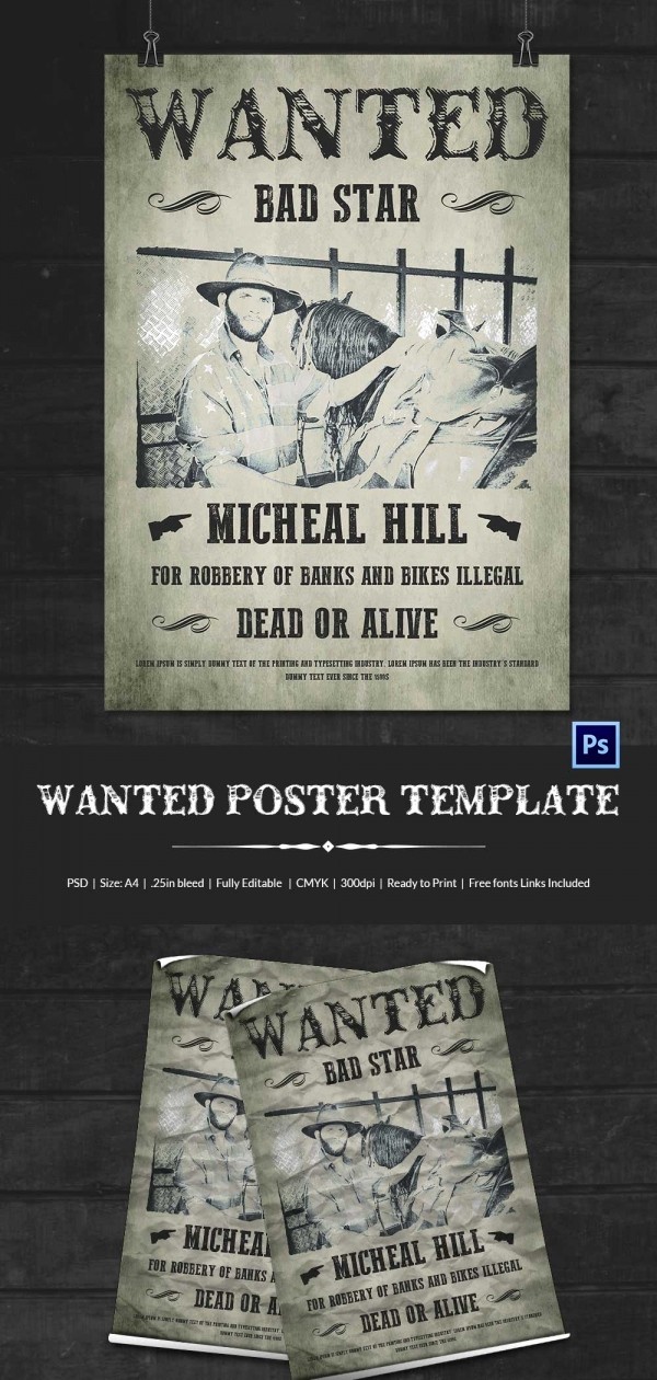 Free Poster Templates for Word Lovely Wanted Poster Template 34 Free Printable Word Psd