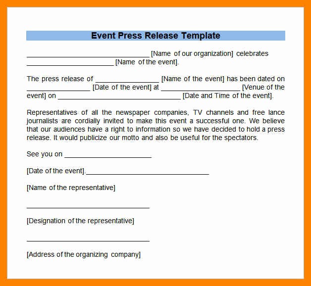 Free Press Release Template Word Lovely 5 Free Press Release Template Word