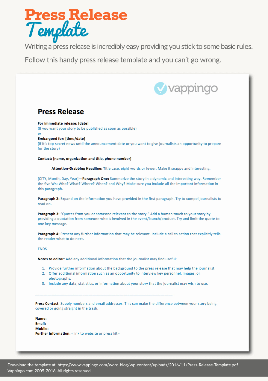 Free Press Release Template Word Lovely Free Press Release Template Impress Journalists In Seconds