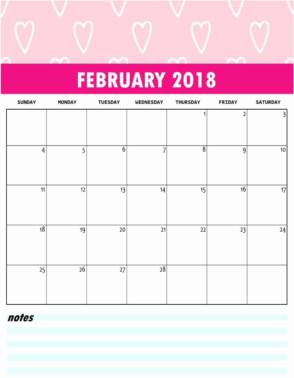 Free Printable 12 Month Calendar Unique Free February 2018 Wall Calendar