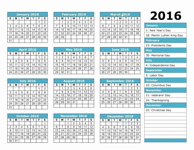 Free Printable 2016 attendance Calendar Awesome Employee attendance Calendar