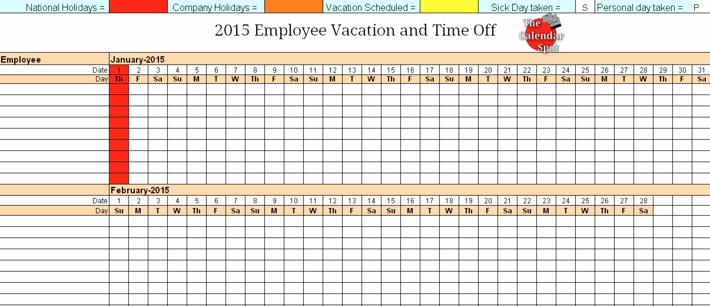 Free Printable 2016 attendance Calendar Awesome Free Printable Employee attendance Calendar Template 2016