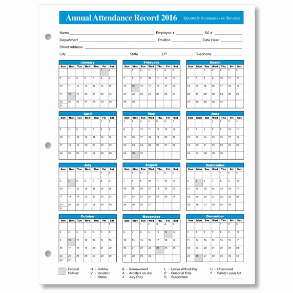 Free Printable 2016 attendance Calendar Inspirational 2016 attendance Calendar Free