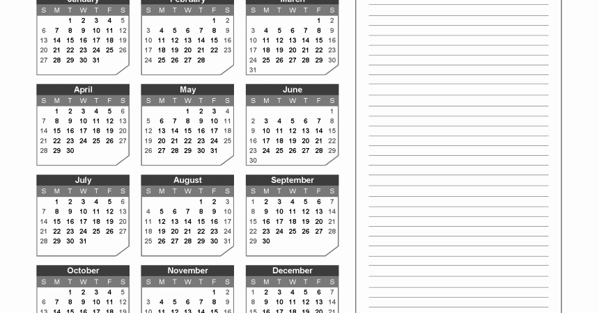 Free Printable 2019 Yearly Calendar Inspirational 2019 Yearly Calendar with Notes Printable Chamfer