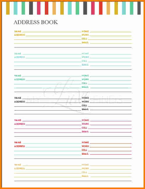 Free Printable Address Book Pages Beautiful Printable Address Book