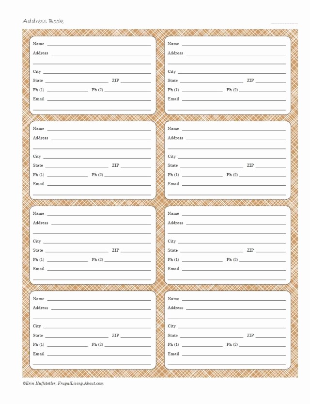 Free Printable Address Book Pages New Best S Of Phone Book to Print Templates Printable