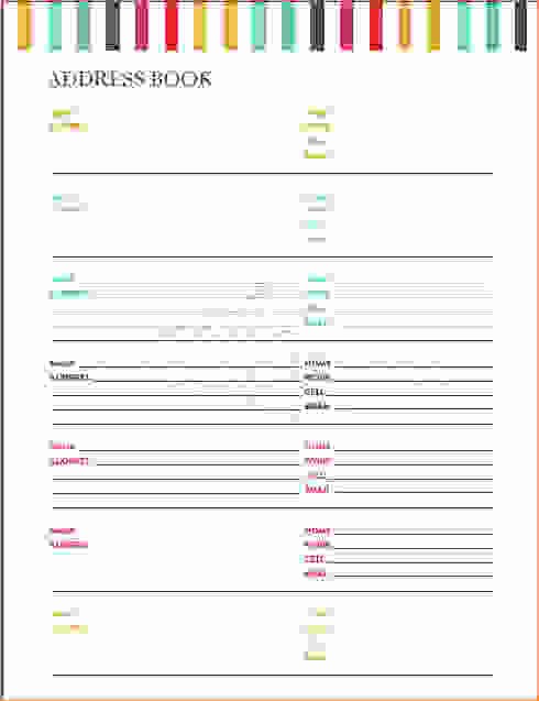 Free Printable Address Book Pages Unique 6 Printable Address Book