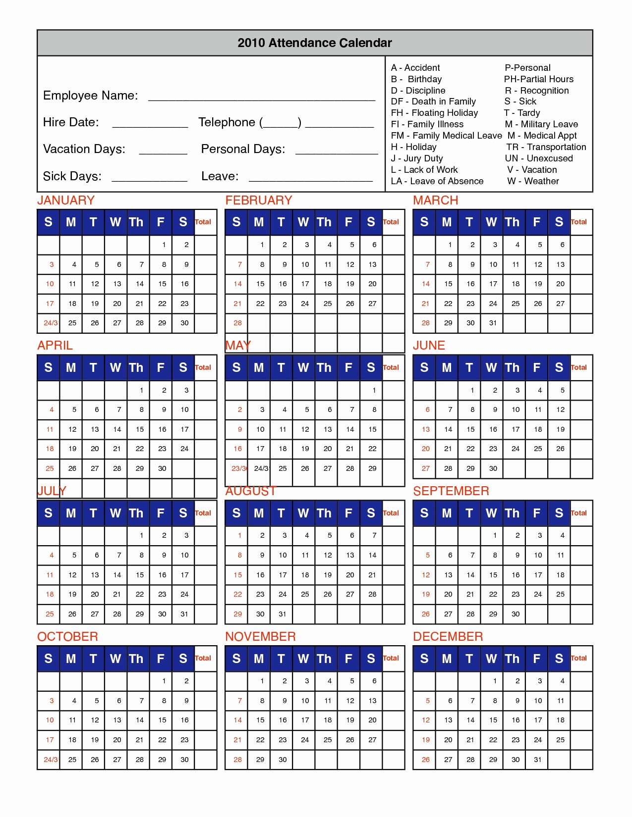 Free Printable attendance Calendar 2016 Beautiful Printable attendance Calendar 2019 Free – Template
