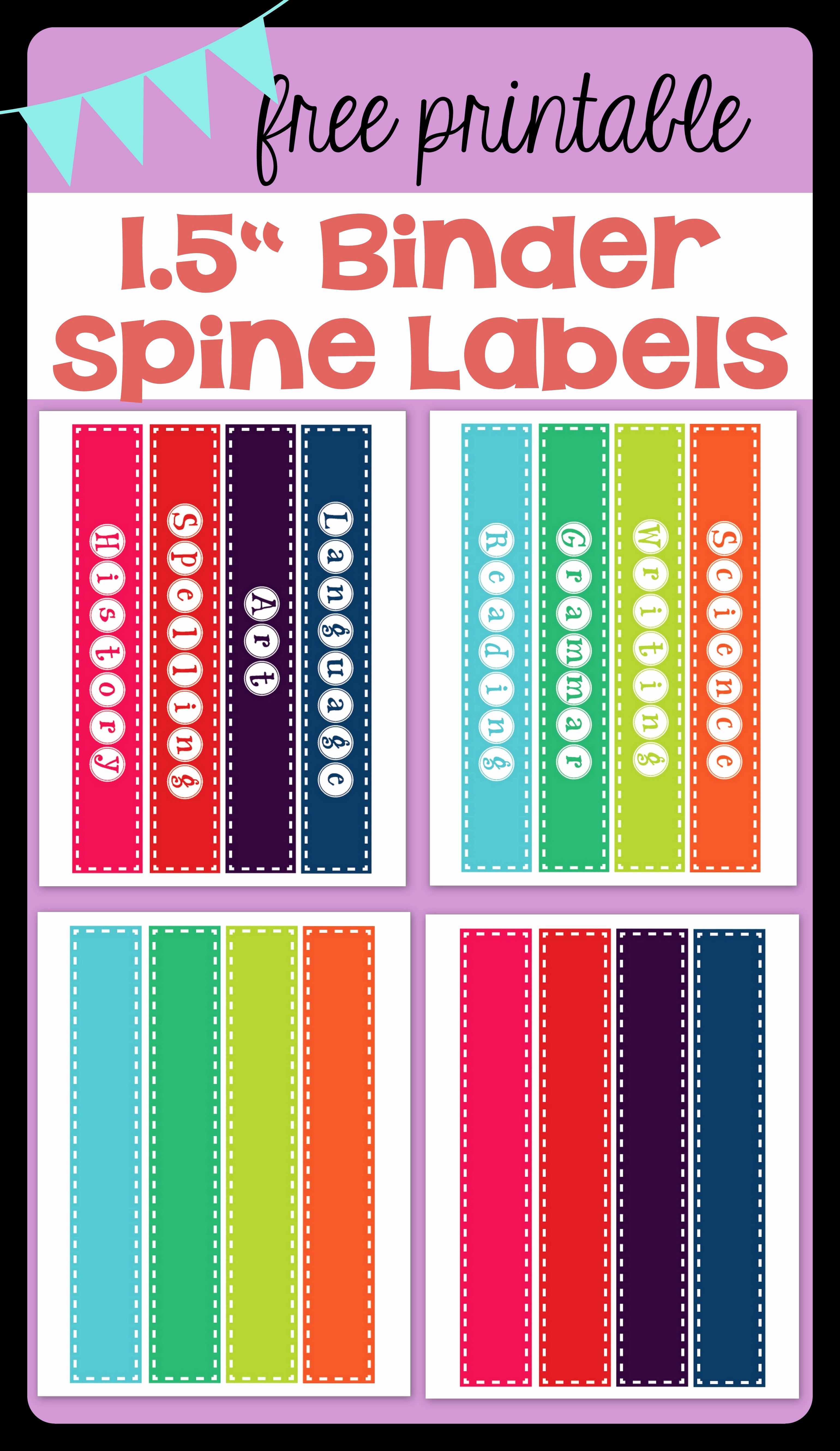 Free Printable Binder Spine Labels Inspirational Freebie Binder Spine Labels
