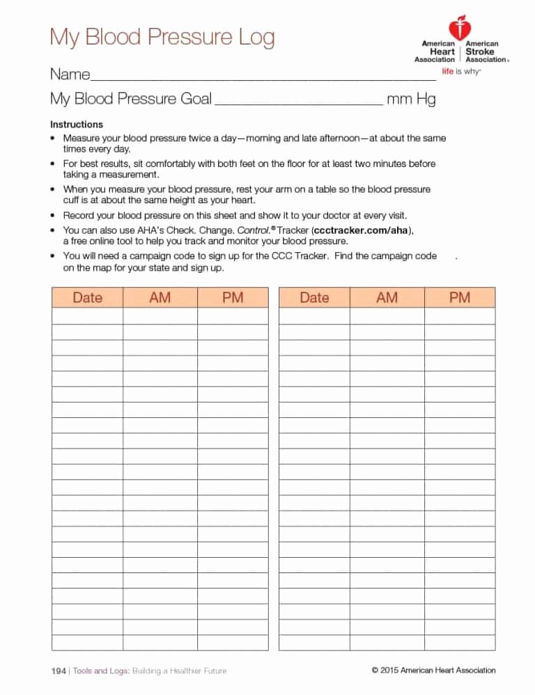 Free Printable Blood Pressure Log Unique 56 Daily Blood Pressure Log Templates [excel Word Pdf]