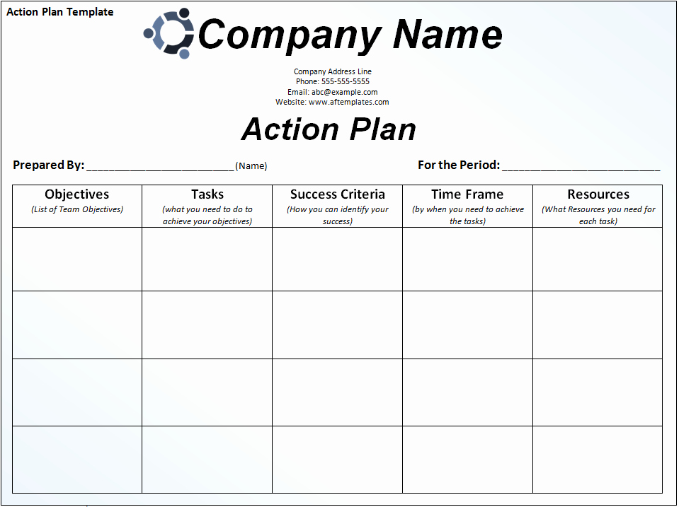 Free Printable Business Plan Template Awesome Action Plan Template