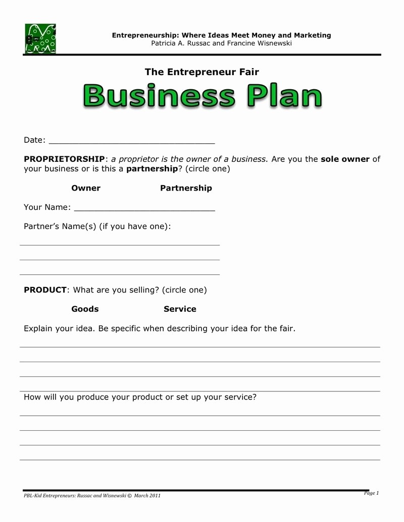 Free Printable Business Plan Template Beautiful Easy Business Plan Template Beepmunk