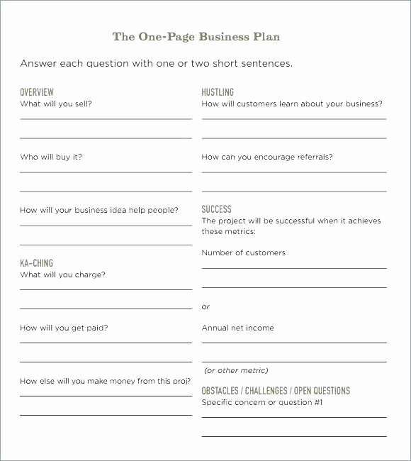 Free Printable Business Plan Template Fresh Small Business Plan Outline Template form