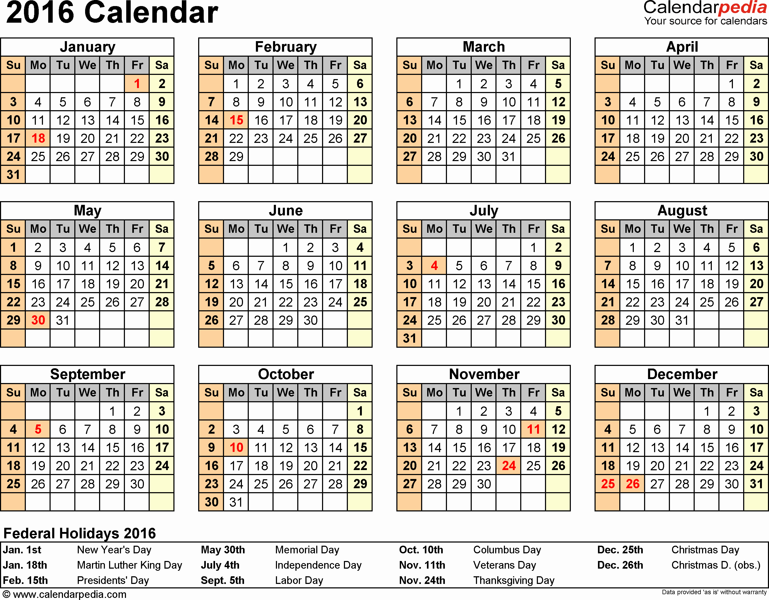 Free Printable Calendar 2016 Template Beautiful 2016 Calendar 16 Free Printable Word Calendar Templates