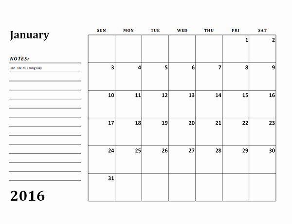 Free Printable Calendar 2016 Template Best Of 2016 Monthly Calendar Template 03 Free Printable Templates