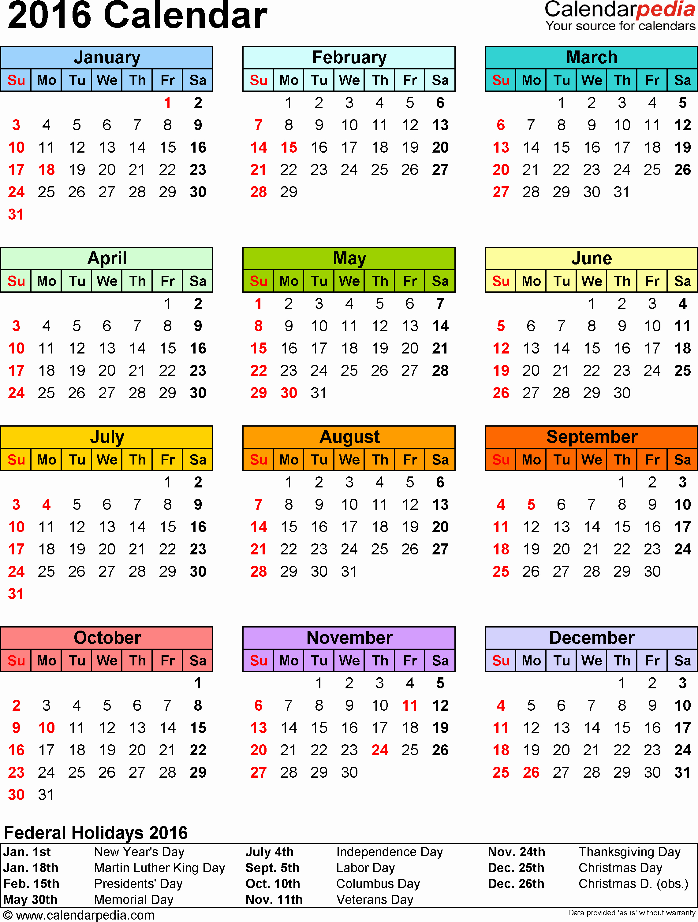 Free Printable Calendar 2016 Template Elegant 2016 Calendar Download 16 Free Printable Excel Templates