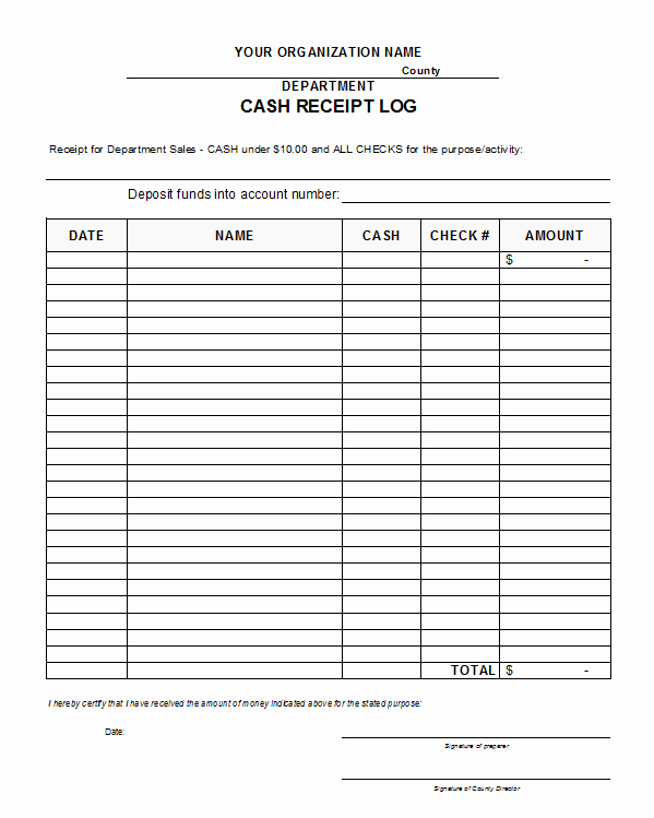 Free Printable Cash Receipt Template Awesome Free Printable Cash Receipts