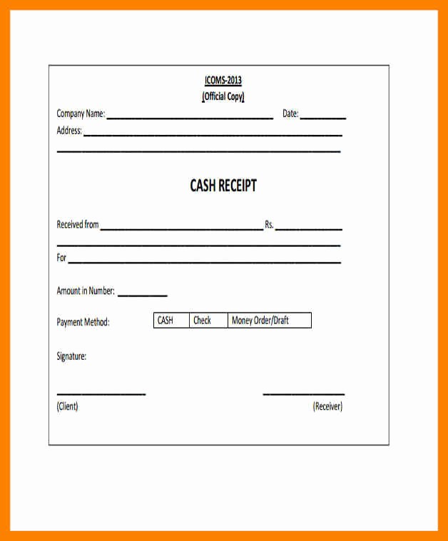 Free Printable Cash Receipt Template Best Of Cash Receipt form Printable Cash Receipt Template