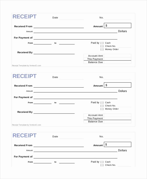 Free Printable Cash Receipt Template Elegant Blank Cash Receipt Template Cash Receipt Template to Use