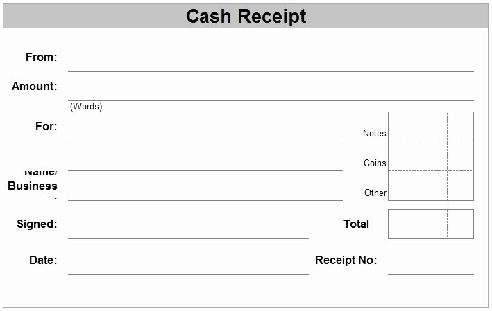 Free Printable Cash Receipt Template Unique Free Receipt forms