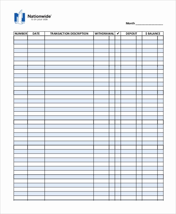 Free Printable Checkbook Register Template Awesome Checking Account Register Template Templates Resume