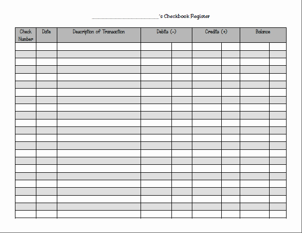 Free Printable Checkbook Register Template Beautiful 9 Excel Checkbook Register Templates Excel Templates