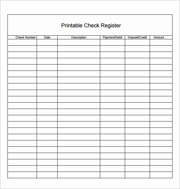 Free Printable Checkbook Register Template Elegant Check Register 10 Download Free Documents In Pdf Word