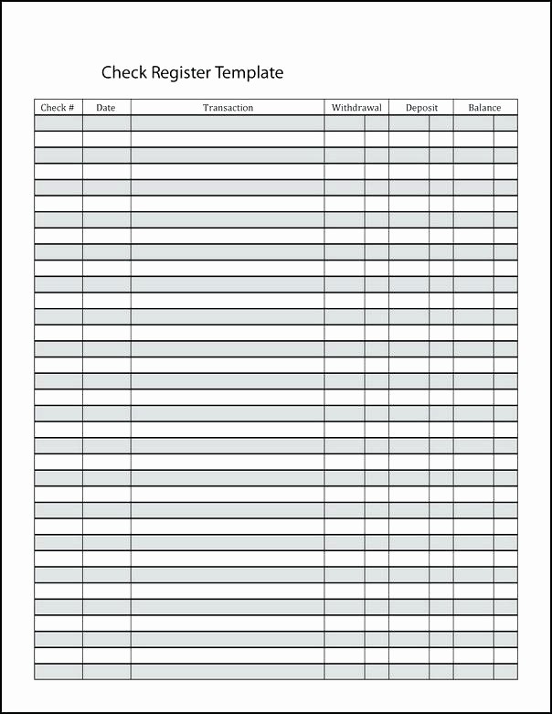 Free Printable Checkbook Register Template Luxury Check Register Template Ledger Sheet Free Checkbook