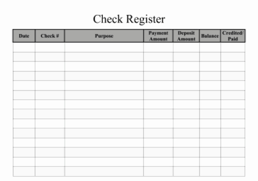 Free Printable Checkbook Register Template New 9 Excel Checkbook Register Templates Excel Templates