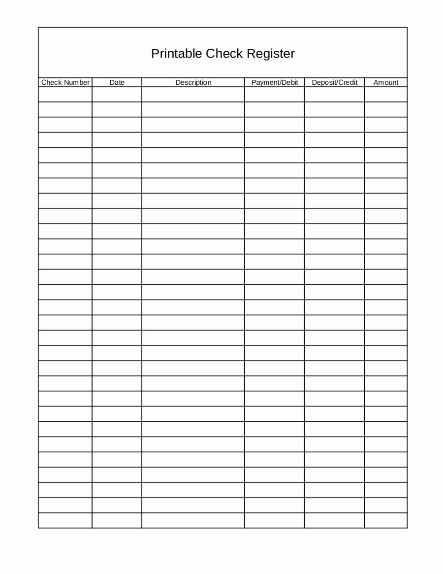 Free Printable Checkbook Register Template Unique 2019 Checkbook Register Fillable Printable Pdf &amp; forms