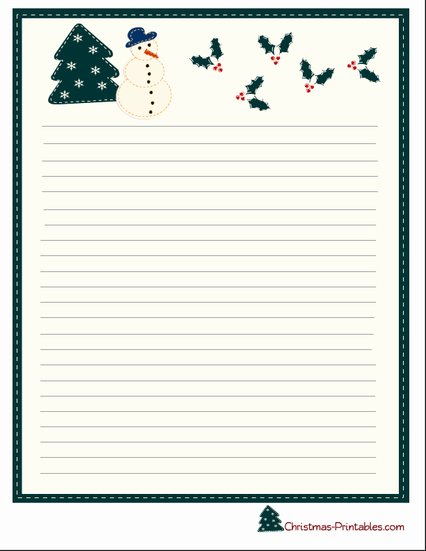 Free Printable Christmas Stationery Templates Best Of Christmas Letter Paper Free Printable Christmas Letter