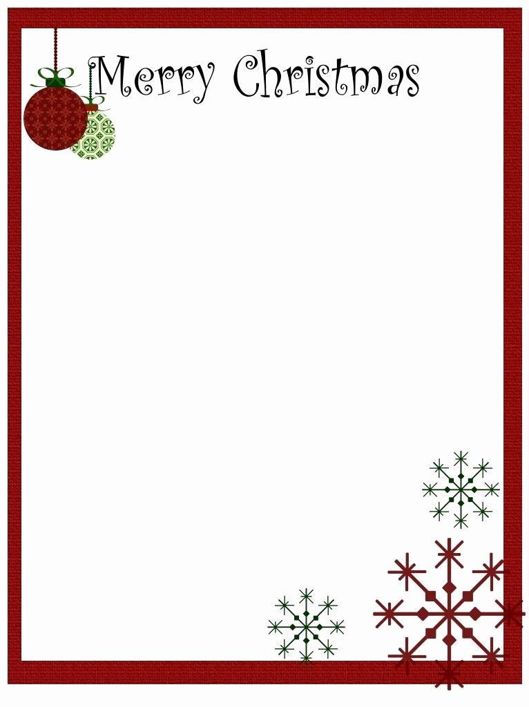Free Printable Christmas Stationery Templates Unique Printable Christmas Stationery to Use for the Holidays