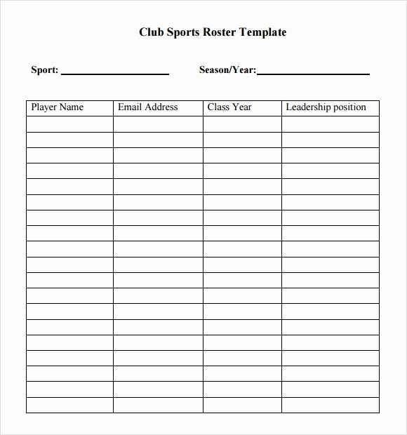 Free Printable Class Roster Template Luxury Roster Template 8 Download Free Documents In Pdf Word