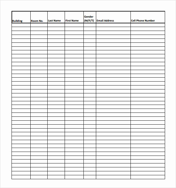 Free Printable Class Roster Template Unique 10 Sample Roster Templates for Free Download