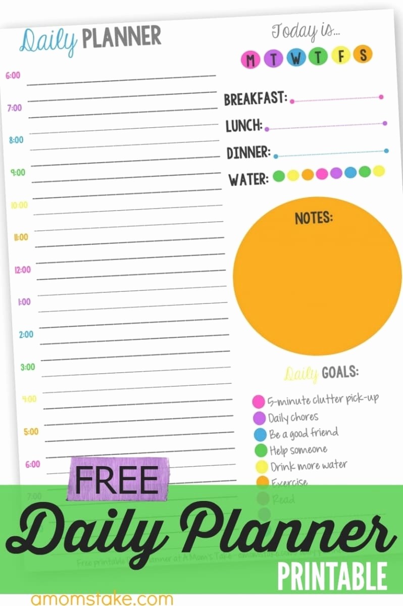 Free Printable Daily Calendar 2015 Luxury Printable Daily Planner A Mom S Take